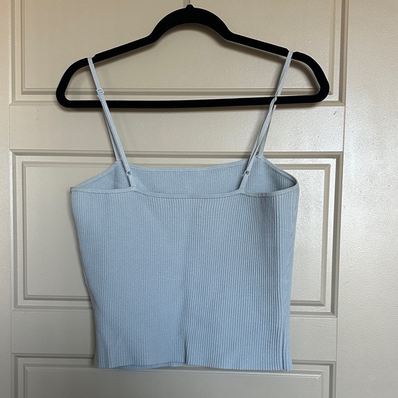 Aritzia Babaton Light Blue Ribbed Camisole - Picture 6 of 6